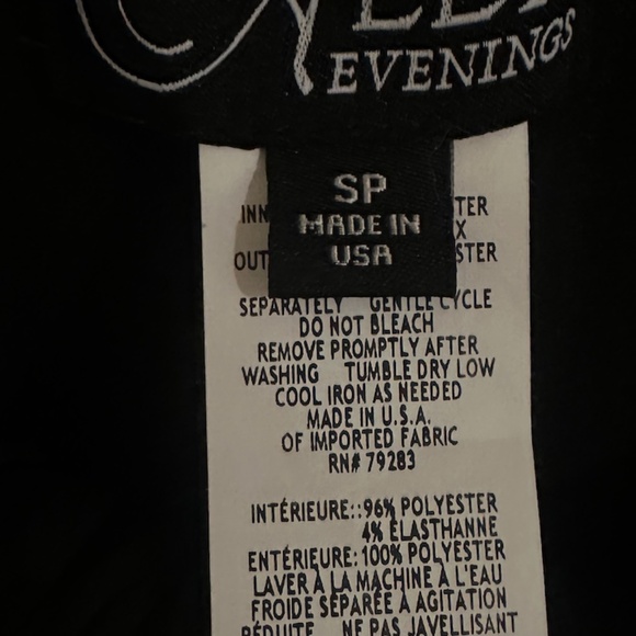 Alex Evenings Black Straight leg chiffon pant Size small petite LIKE NEW - Picture 6 of 7